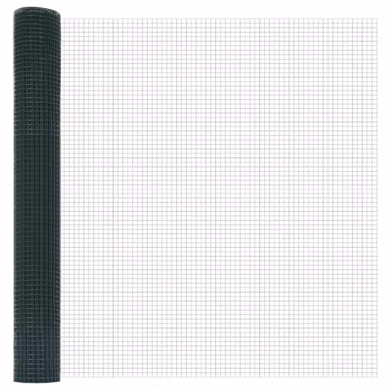 Recinzione in rete saldata vidaXL in acciaio rivestito in PVC, colore verde, L: 2500 cm, H: 120 cm