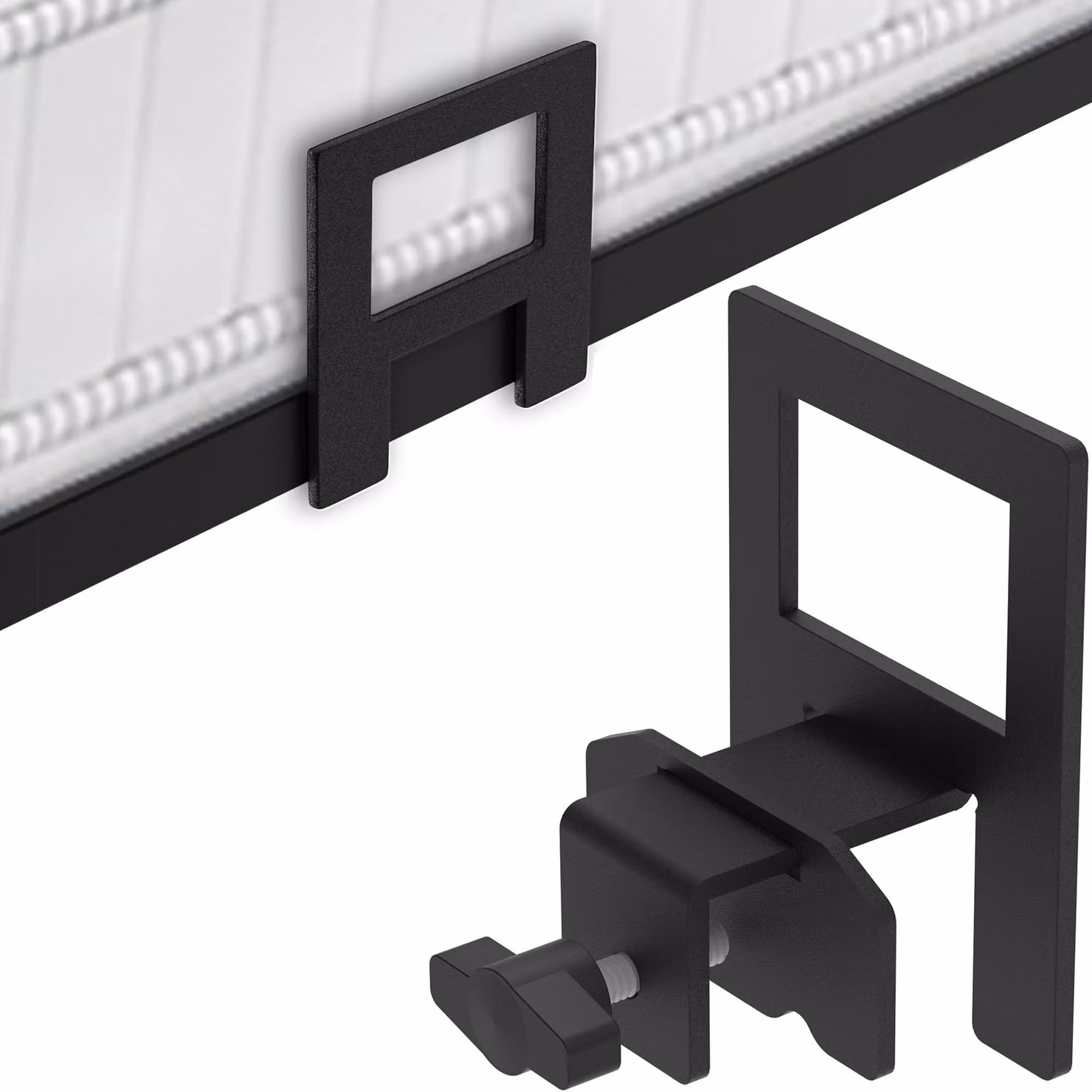 6 supporti per materasso antiscivolo, regolabili, colore nero