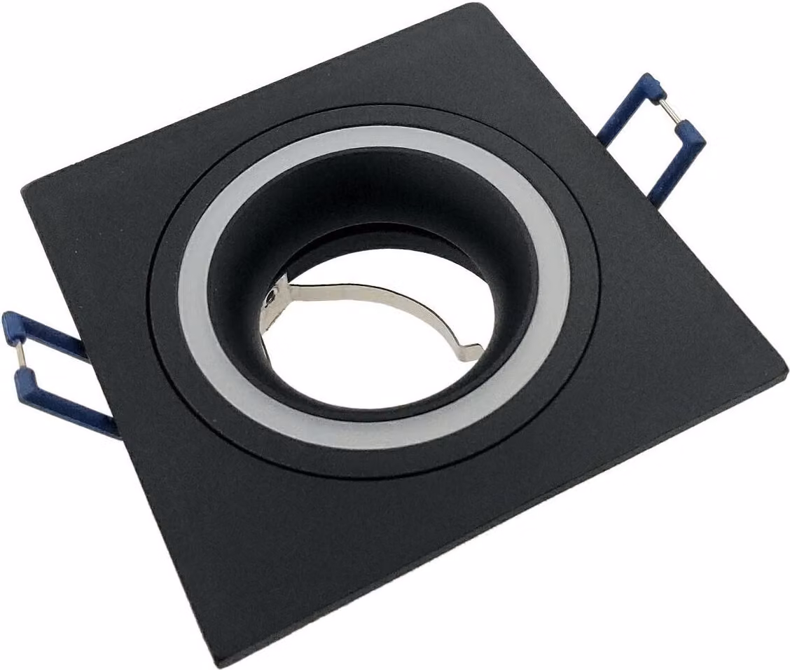 Faretto da incasso quadrato nero GU10 Claro ID-1006 Idealed