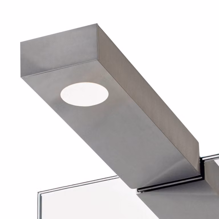 Decor Walther Applique da parete a LED Flat 2, Alluminio / Grigio / Zincato, Bagno, Metallo, Moderno, Applique a LED