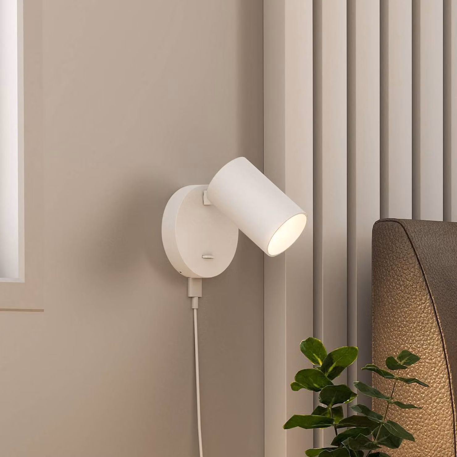 Deko-Light Faretto da parete CAN TILT, bianco, Ø 10 cm, metallo, interruttore, USB TILT, Bianco / Opale, Soggiorno / Sala da pranzo, Alluminio, Faretto