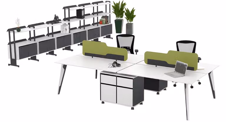 Workstation Arbeitstisch Doppelarbeitsplatze Büroschranke Kommoden Büro