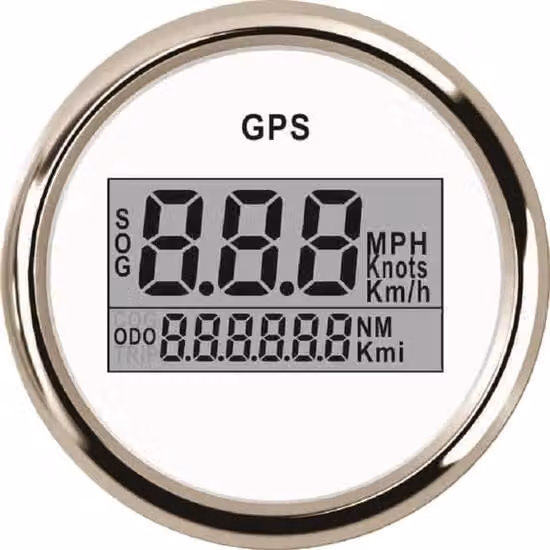 Sistema di misurazione della velocità GPS universale per auto e motocicli colore argento - 52mm