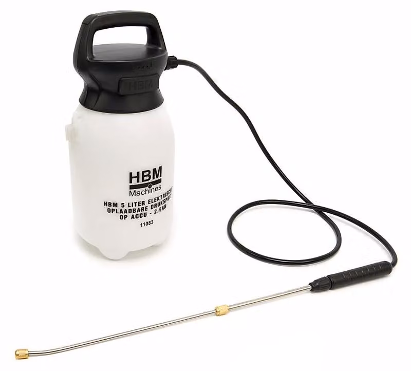 Spruzzatore elettrico a pressione HBM da 5 litri con batteria ricaricabile – 2,5 Ah