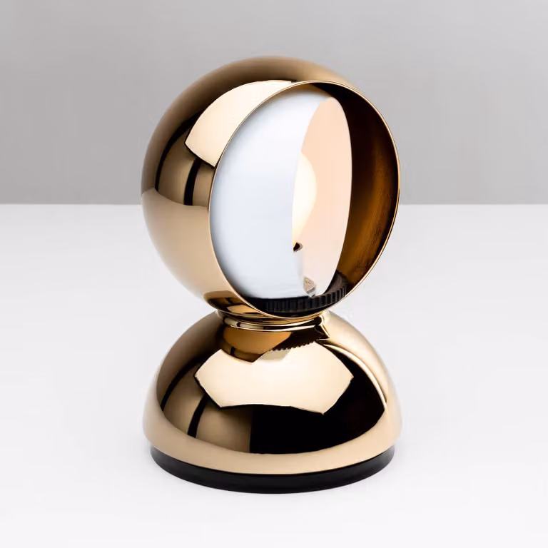Artemide Lampada da tavolo di design Eclisse, Ottone / Oro, Soggiorno / Sala da pranzo, Metallo, Design, Lampada da tavolo