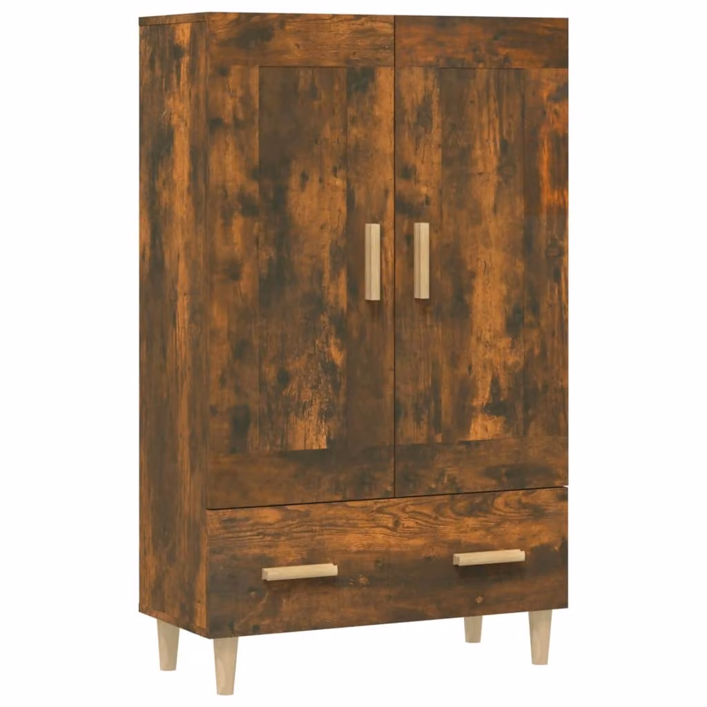 Credenza Rovere Fumo 70x31x115 cm in Legno Multistrato