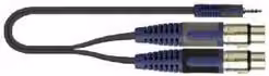 Cavo adattatore Quiklok ROK SOLID SERIES Audio RKSA 194 da 5 Jack XLR a 3.5 mm Jack, Nero, 5 m