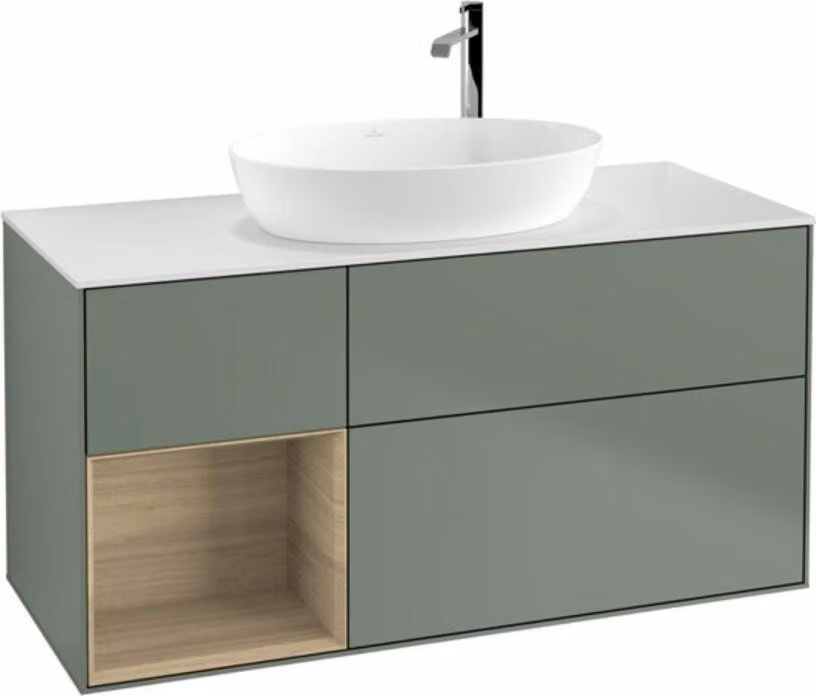 Mobiletto V&B Finion 120cm, Pl wh. m, Reg Oa ven, Oli. m Lac