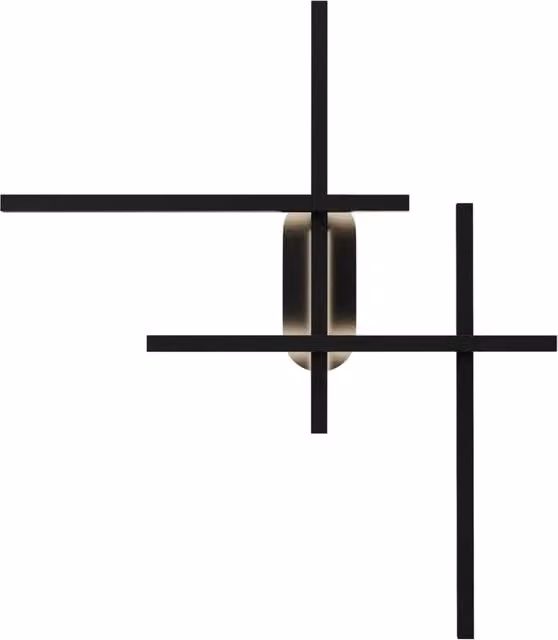 Maytoni Applique moderna Halo 4 luci LED integrato nero alluminio