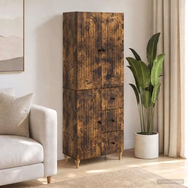 Set di armadi 2 pz Rovere Fumo Legno ingegnerizzato 3416480