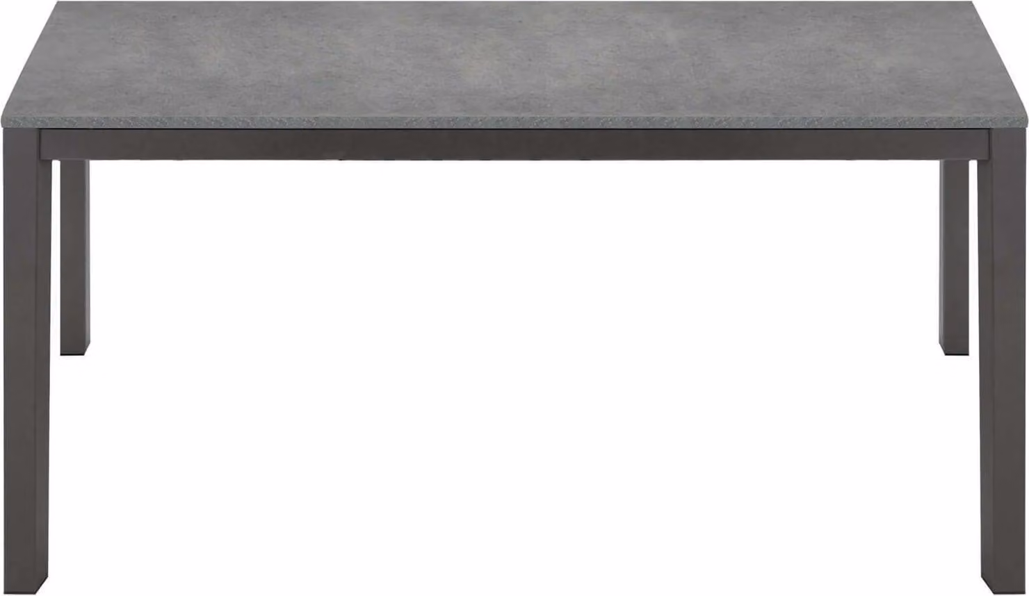 Milani Home - tavolo da pranzo allungabile 140-200 x 80 cm, rovere grigio scuro, legno nobilitato e acciaio