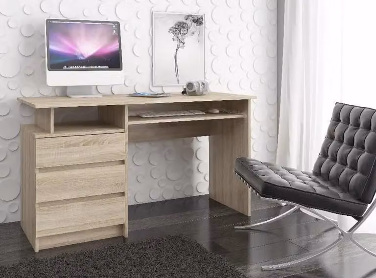 Scrivania per computer VALESTRA - rovere sonoma