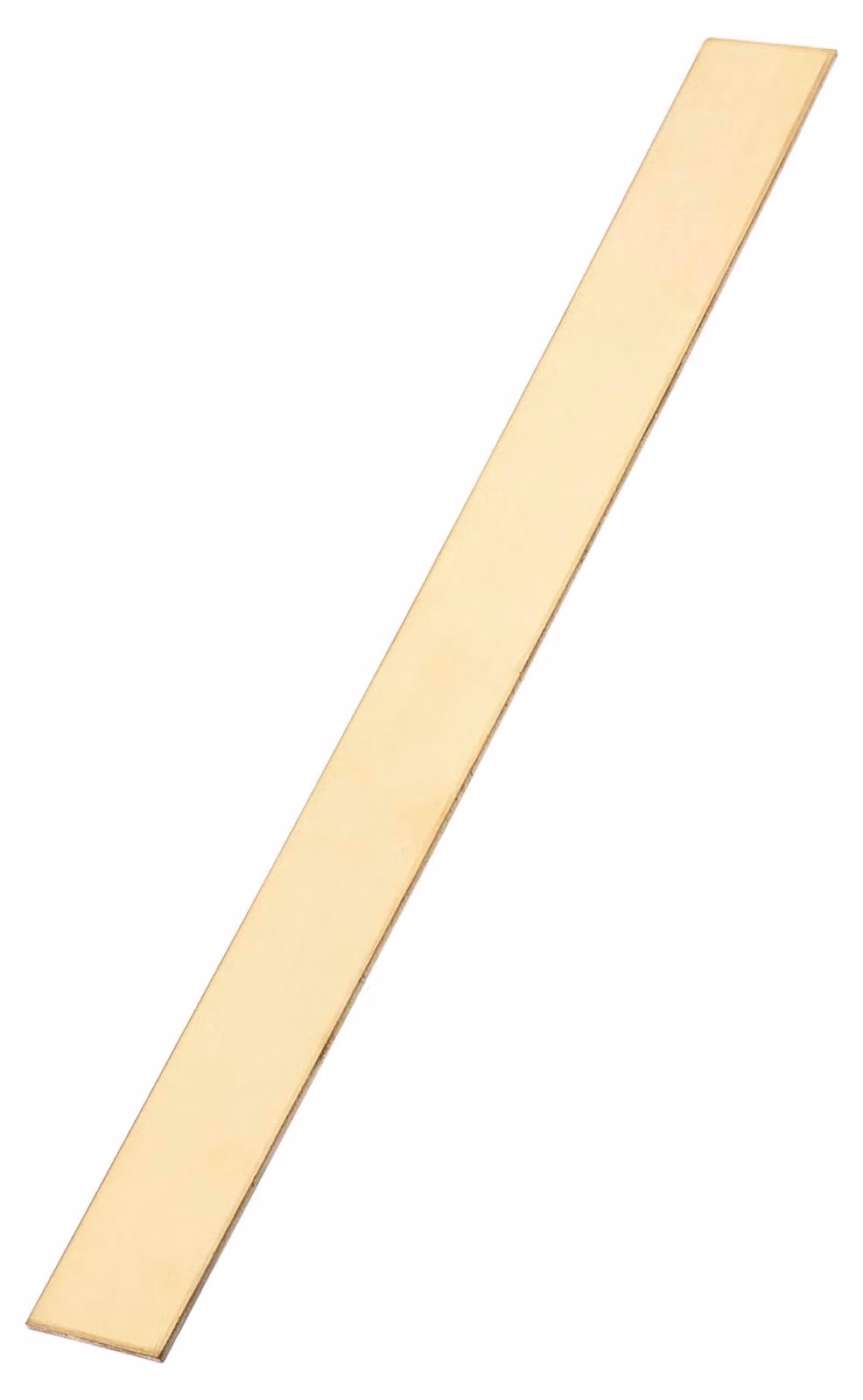 Barra piatta in ottone H62, 1 pezzo, dimensioni 0,08 x 25,5 x 254 mm