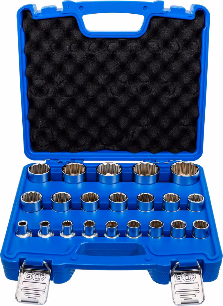 Set di chiavi a bussola esagonali, 21 pezzi, 12,5 mm (1/2"), da 8 a 36 mm