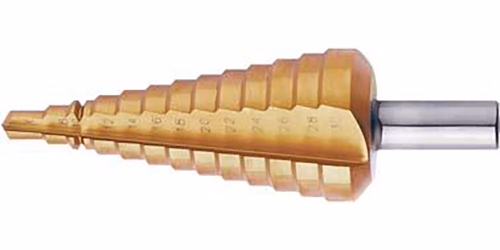 Trapano a tazza passo-passo universale, acciaio HSS TiN, da 20 a 30 mm