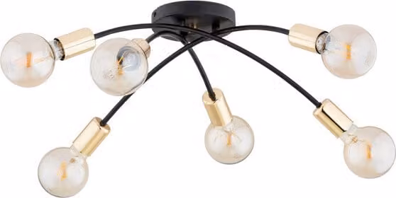 Lampada da soffitto in stile industriale minimalista LENSI MAX 6xE27 15W ALF63229 Alfa