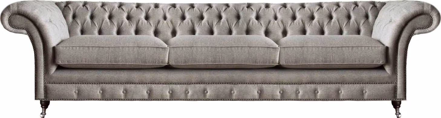 Luxus Sitzmöbel Design Chesterfield Sofa Dreisitze Wohnzimmer Couch