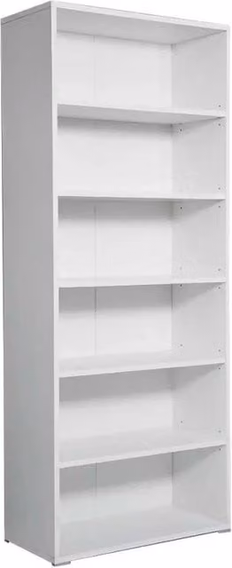 Libreria 6 Ripiani 72,3x34,1x177,1 cm in Truciolare Nobilitato Bianca
