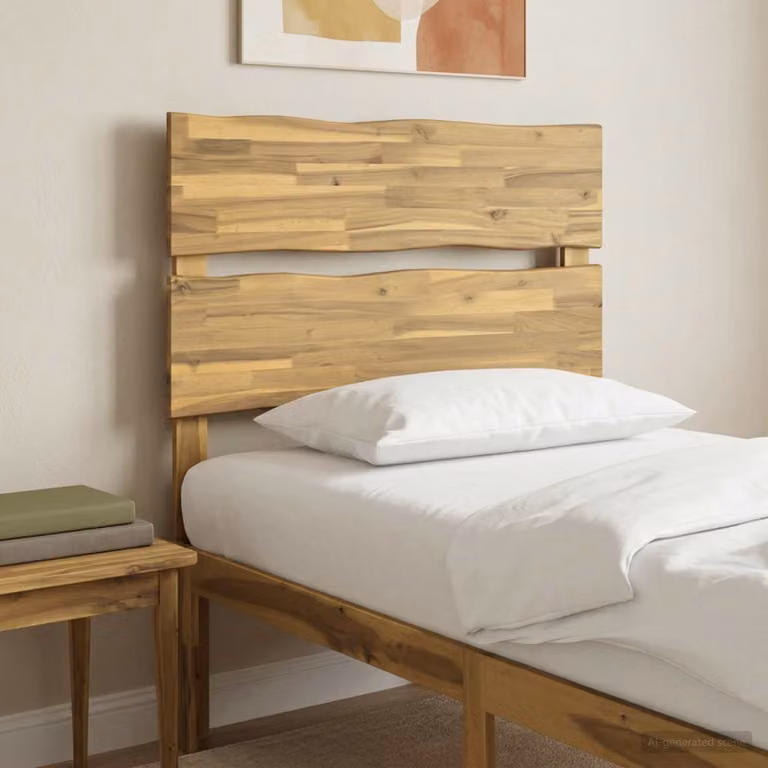 Testiera per letto vidaXL ROSTOCK in legno di acacia bianco con bordo vivo