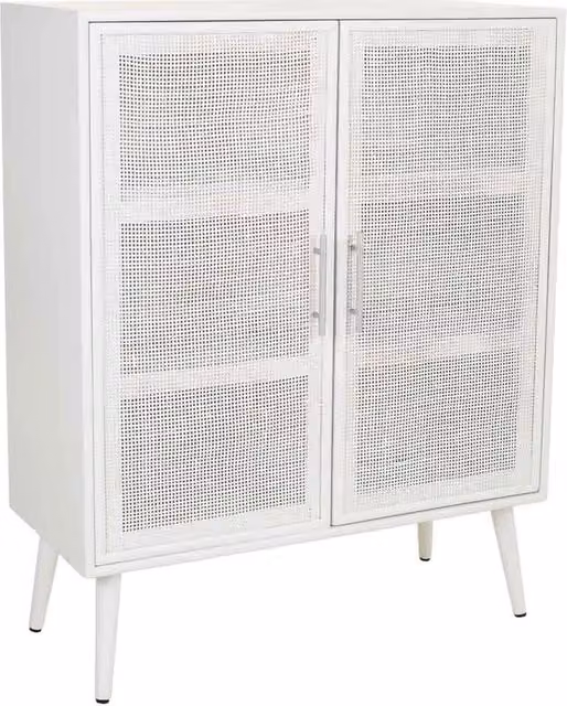 Mobile in legno e rete bianco 80x37x101h
