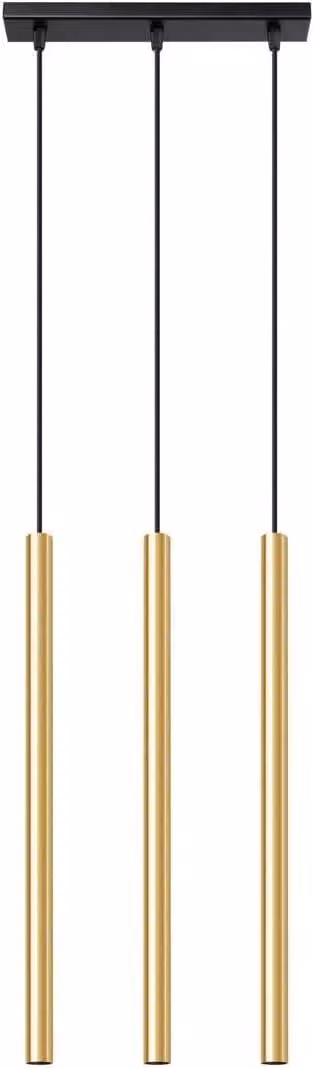 Lampada a sospensione, lampada a pendolo, lampada a soffitto, lampada da soffitto, acciaio, 3 luci, 30 x 5 x 94 cm, colore pastello