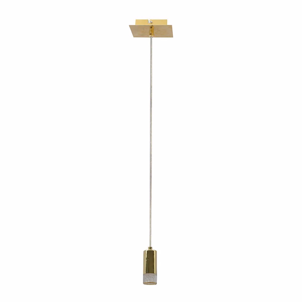 Lampada a sospensione LED Mentin dorata 5W, bianco caldo 350 lm, metallo, dimensioni: 120x7x7 cm, IP20, Italux