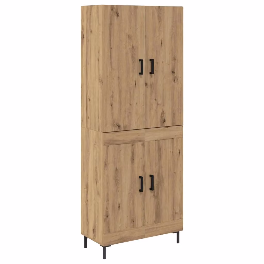 Credenza moderna vidaXL in rovere marrone con ante a battente e ripiani interni L: 69,5 cm, P: 34 cm, H: 180 cm – 2