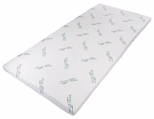 Sottostrato per materasso in memory foam, 90x190x5 cm, con estratto di aloe vera