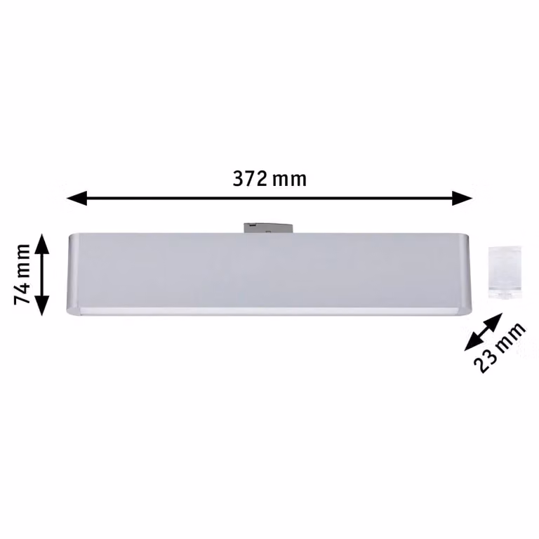 Paulmann Lampada da binario a LED URail Ceris, cromata, 4.000 K, 37 cm dimmerabile, Alluminio / Grigio / Zincato, Soggiorno / Sala da pranzo, Alluminio, Moderno