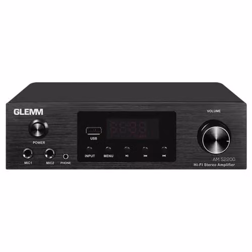 Amplificatore Hi-Fi Glemm AM S2200 2.0 Black con 100W per canale – 2
