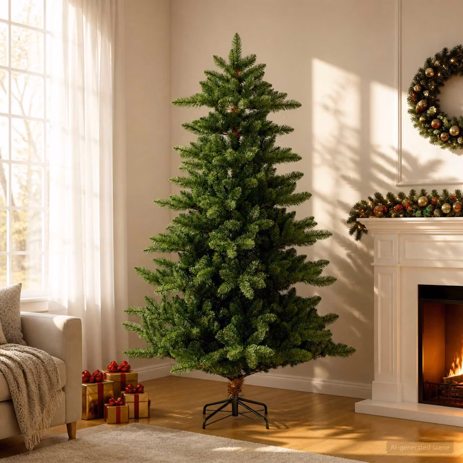 vidaXL Albero di Natale artificiale 180 cm PVC e Metallo Verde