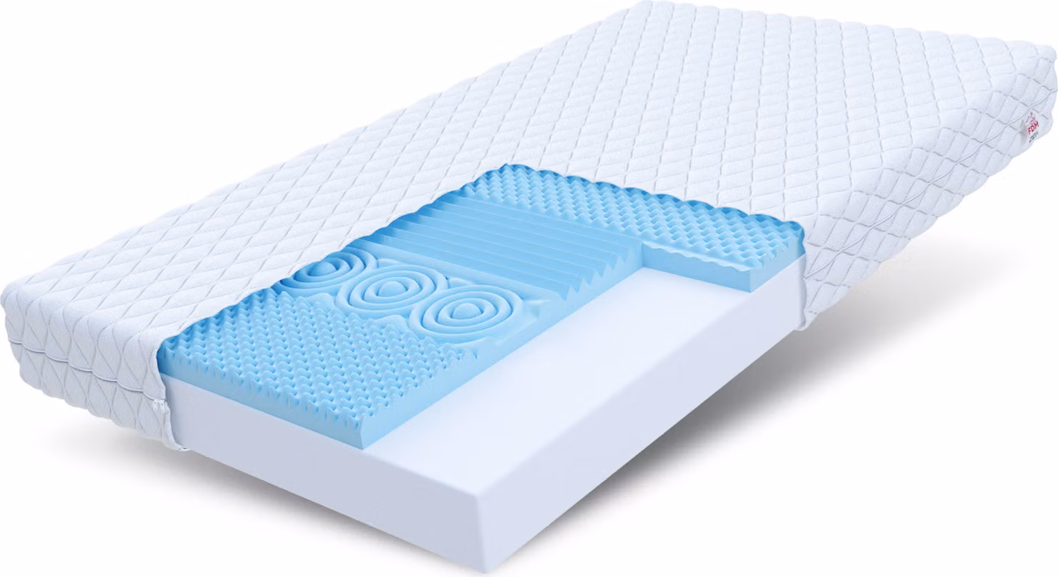 Materasso in schiuma BURGOSS JERSEY 180x200 cm con schiuma HR da 12 cm