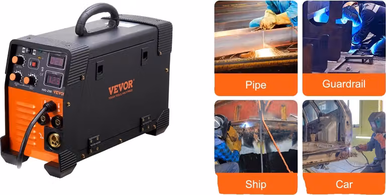Saldatrice MIG VEVOR, capacità 250A, tensione 220V, 250A 220V