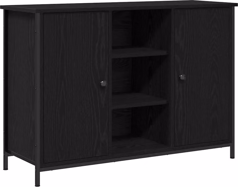 Credenza Rovere Nero 100 x 35 x 70 cm