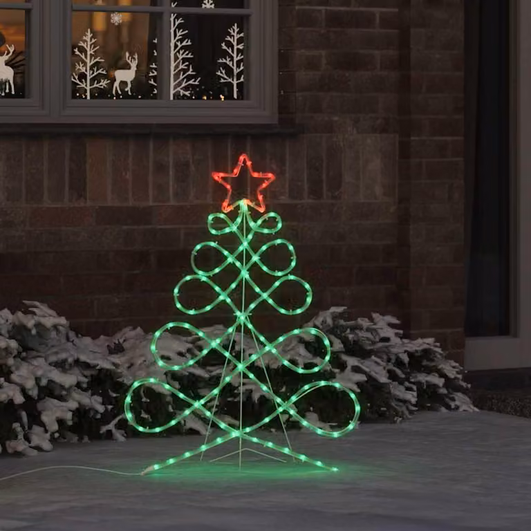 Luci a forma di albero di Natale Multicolore 78 x 58 cm PVC