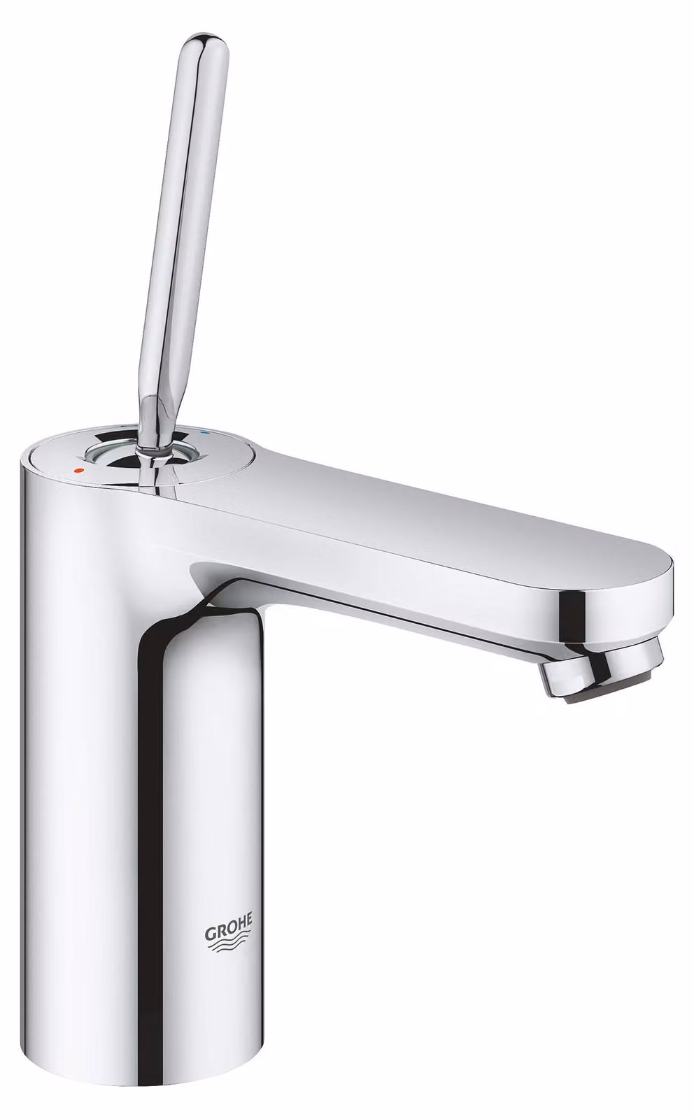 Miscelatore per lavabo, modello M, cromato, monoblocco, portata 12 litri/minuto