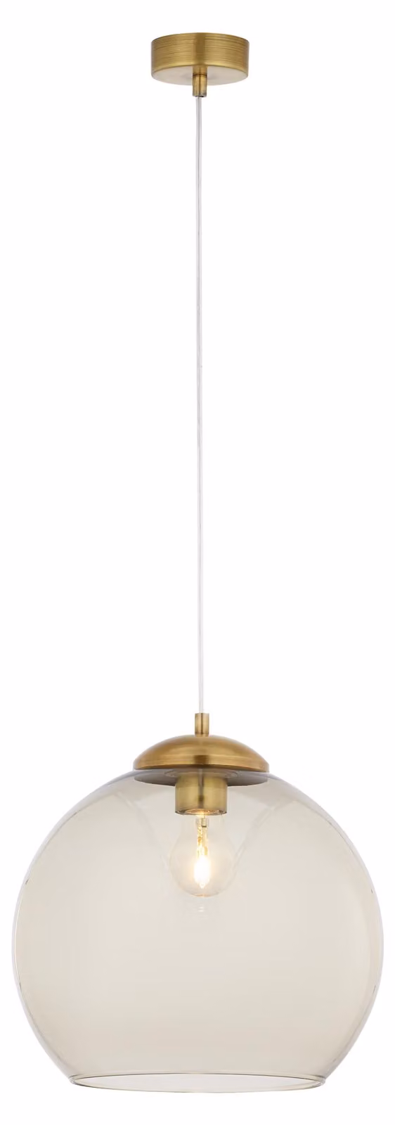 Lampada a sospensione ASTI in ottone, 1xE27x40W, vetro, dimensioni: 80x29x29 cm, IP20, Jupiter