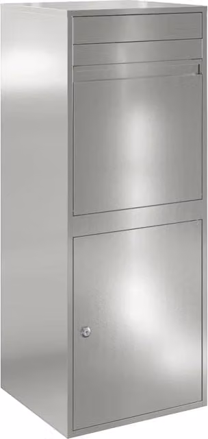 Cassetta per pacchi DESIGN IN in acciaio zincato argento L/P/H: 47,5 x 38 x 59 cm