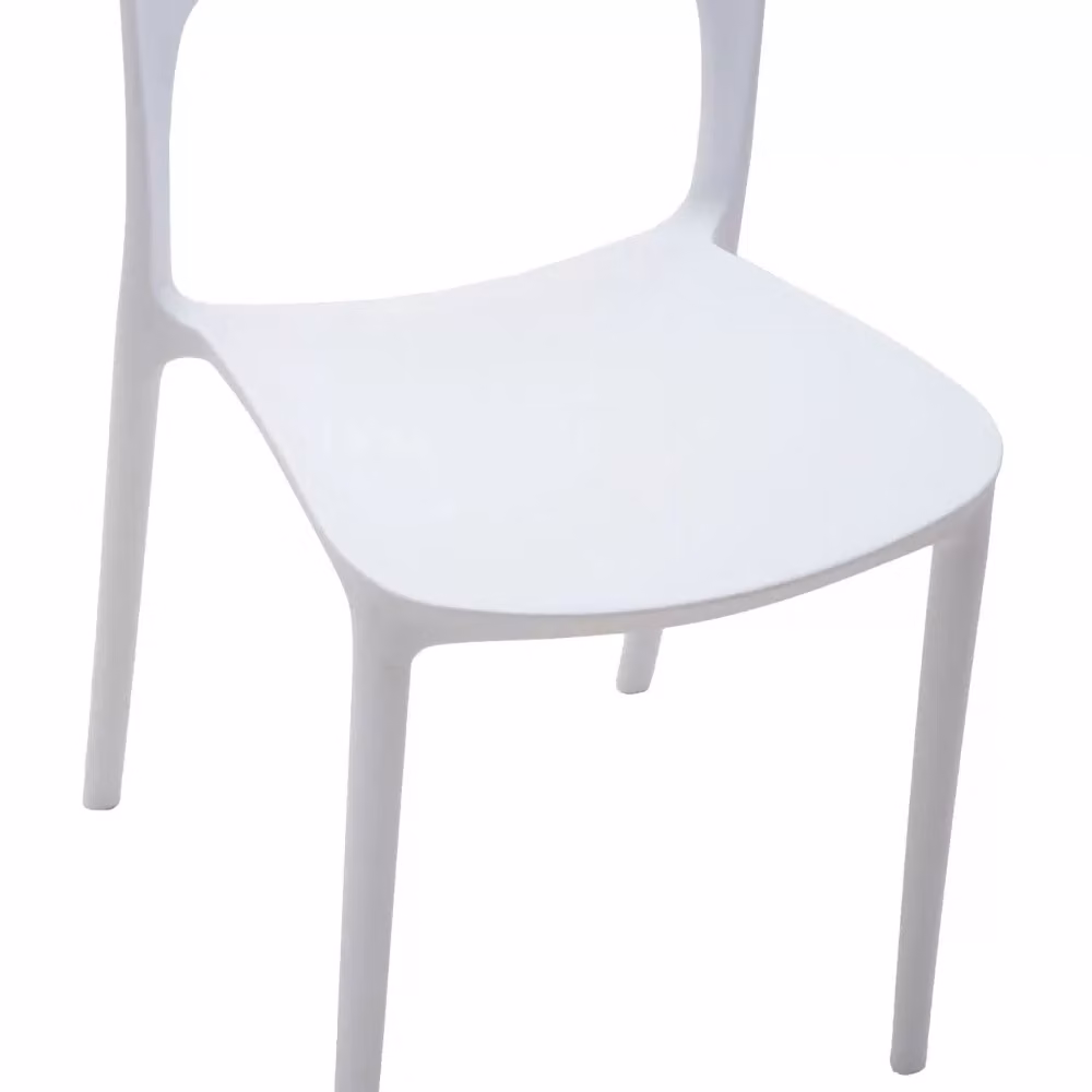 Set di 4 sedie moderne impilabili in polipropilene bianco Mobili 2G