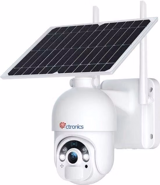 Telecamera di sicurezza wireless - Pannello solare da 8W - Risoluzione 4MP - Per uso esterno - Telecamera a cupola