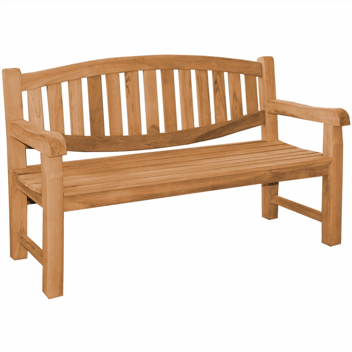 Teakholz Bank Extra Stark Bergamo Massivholz Wetterfest 150cm