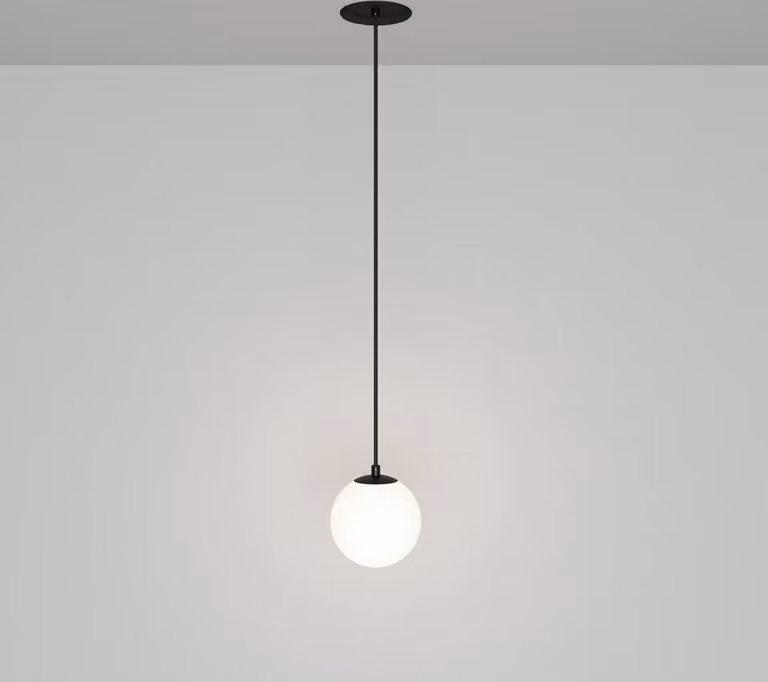 Lampada a sospensione Maytoni Luna Nero/Bianco, LED, alluminio/vetro, 330 lm, 4000 K, IP20