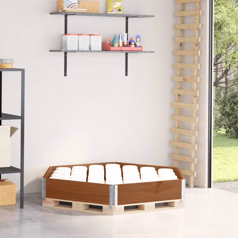 Fioriera Rialzata Esagonale vidaXL in Legno di Pino Marrone L: 160 cm x P: 160 cm