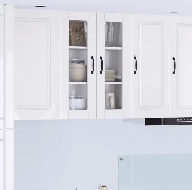 Armadio da cucina a parete vidaXL Bianco Lucido con ripiani interni L 60 x P 31 x H 80 cm