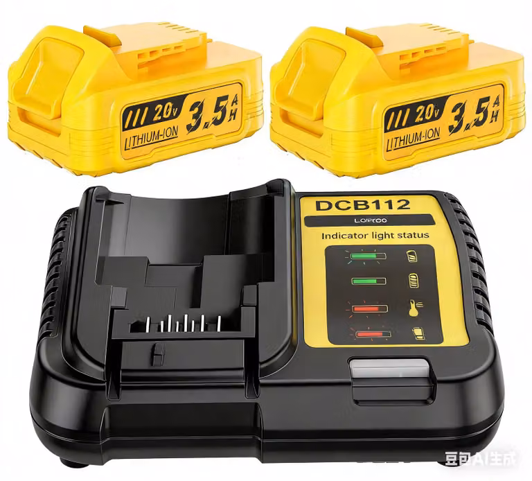Batteria di ricambio, capacità 3500mAh, compatibilità universale, caricabatterie 2BAT-4A