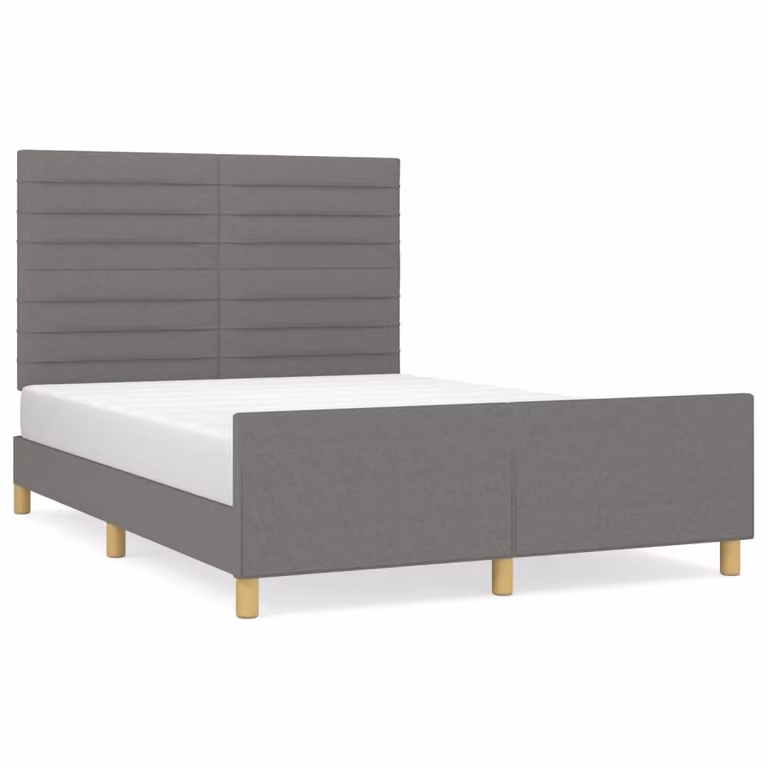 Giroletto senza Materasso Grigio Scuro 140x190 cm Tessuto