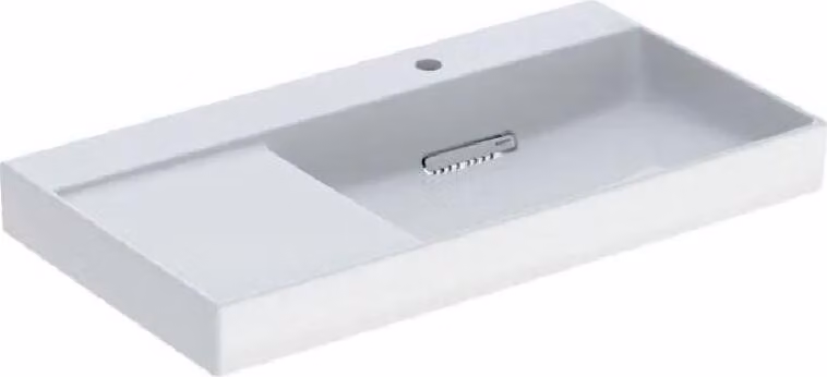 Geberit ONE lavabo sortie horizontale, surface de rangement à gauche, 90x14,2x48cm, 505.043.00.1, 505.043.00.1