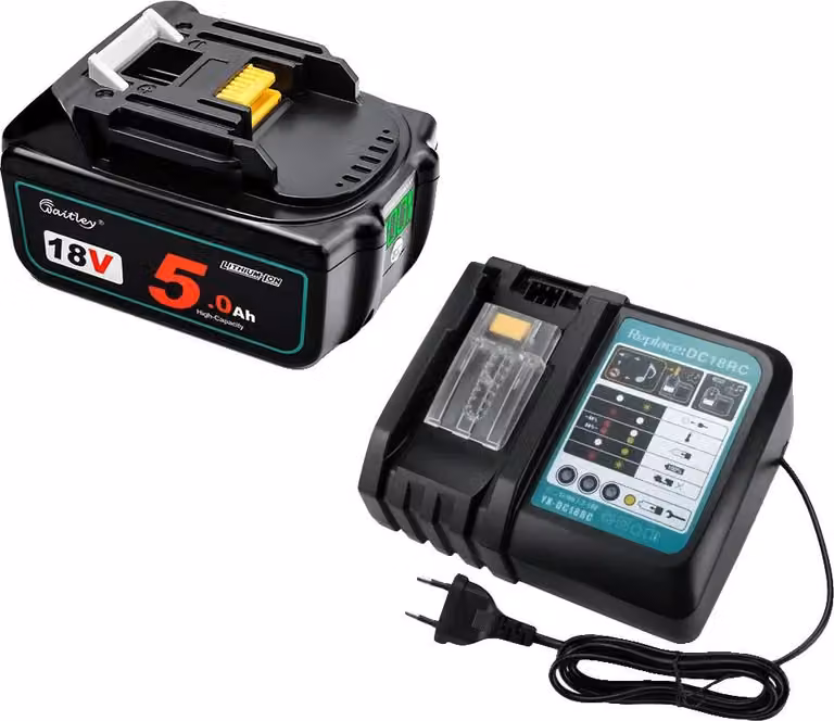 Batteria di ricambio, capacità 5000 mAh, elevata potenza di uscita, set combinato A