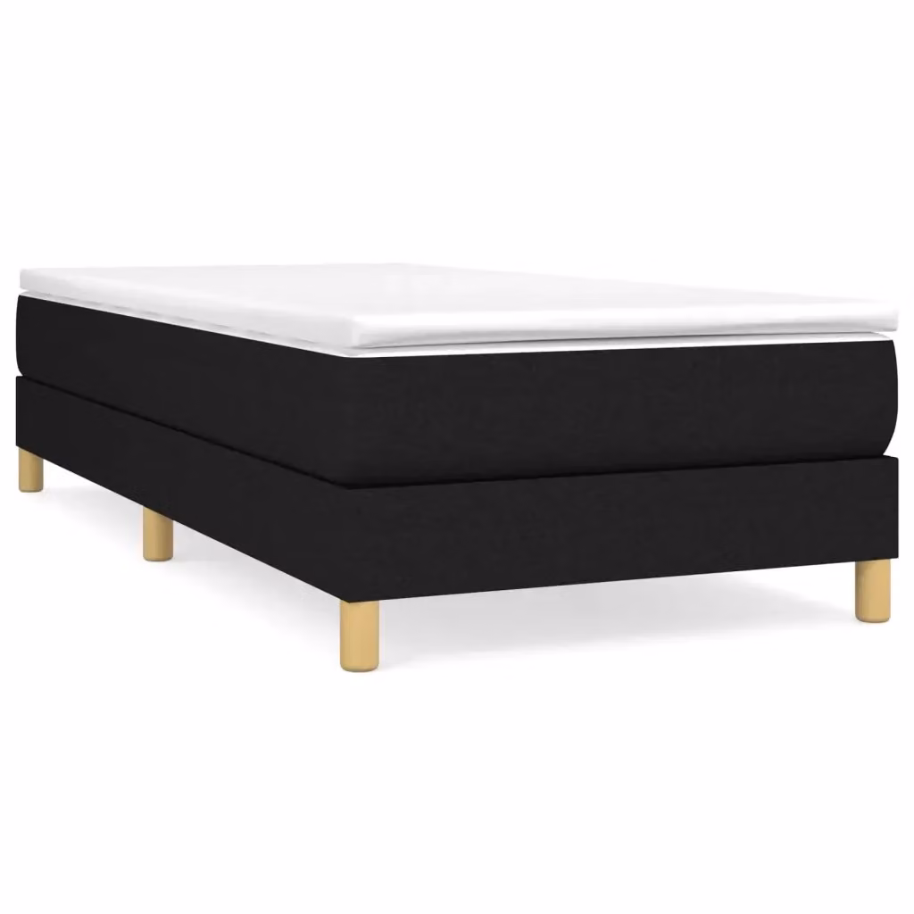 Letto Ibrido vidaXL con Giroletto a Molle e Materasso Nero L/P/H: 90 x 190 cm – 2