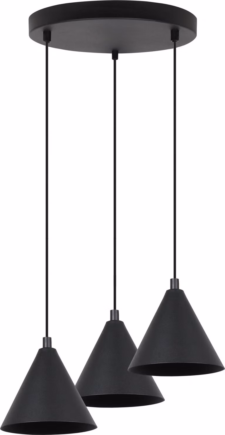 Lampada a sospensione Soho nero 3 luci 14cm E14